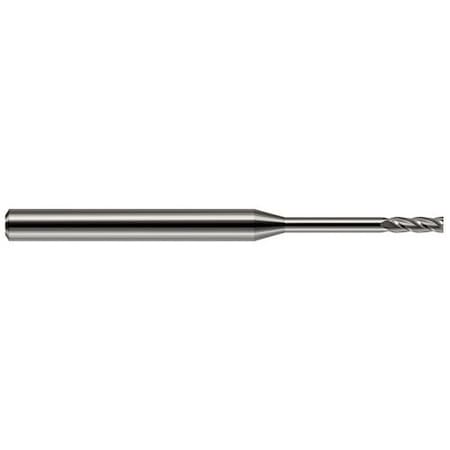 Harvey Tool 0.085 in. Cutter dia x 0.255 in. x 0.875 in. 7/8 Reach Carbide Square End Mill, 4 Flutes 846185